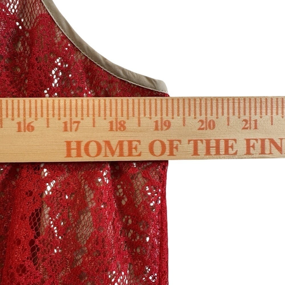 Kensie Red Lace Dress Romantic Feminine Cocktail Party Wedding Formal Size XL - Picture 9 of 10